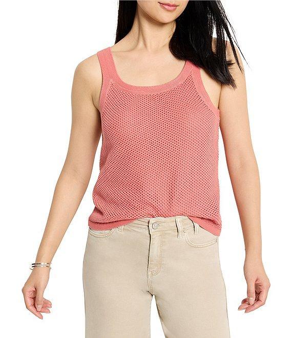 NIC + ZOE Mesh Stitch Scoop Neck Sleeveless Tank Product Image