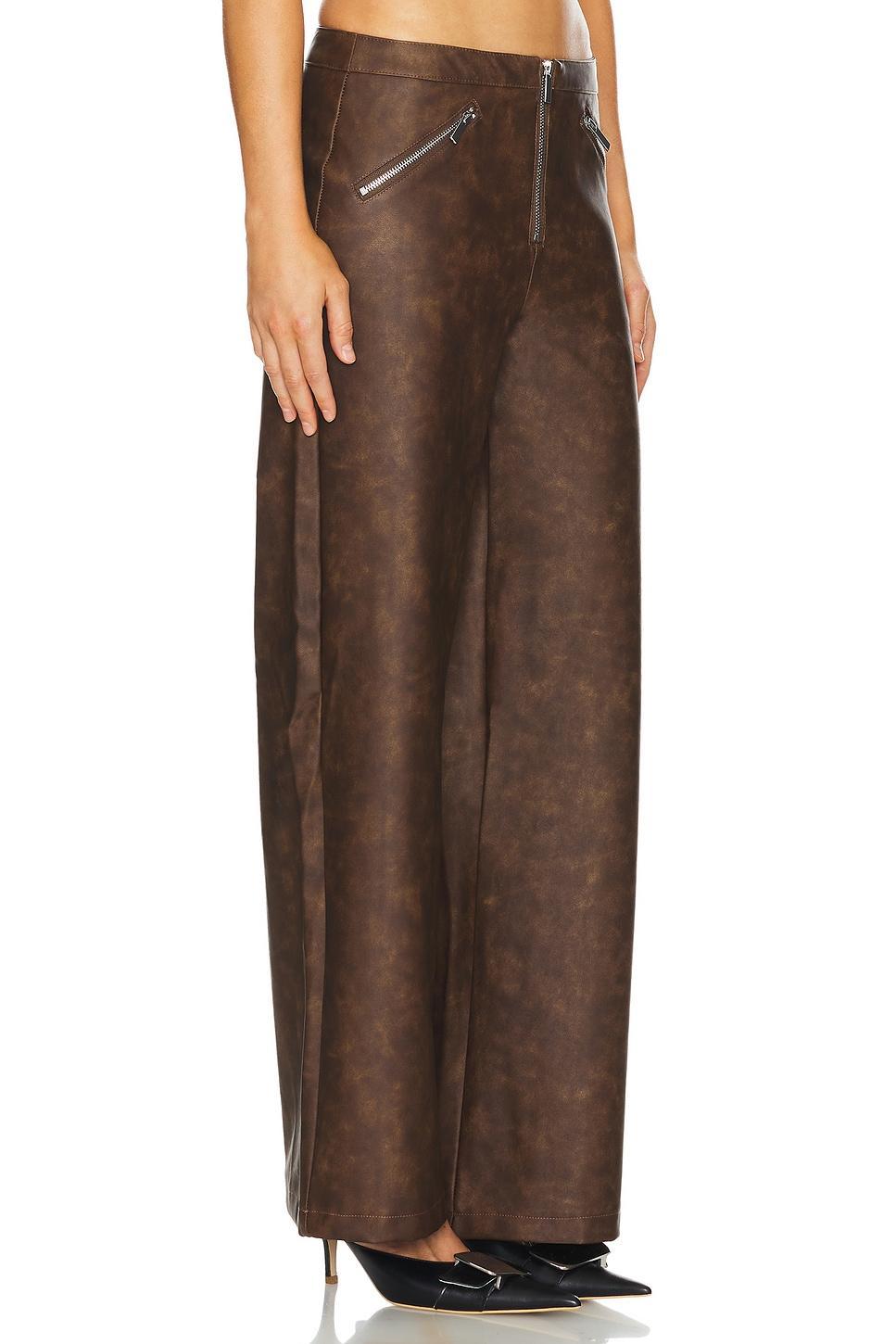 Faux Leather Zipper Fly Pant WeWoreWhat Product Image