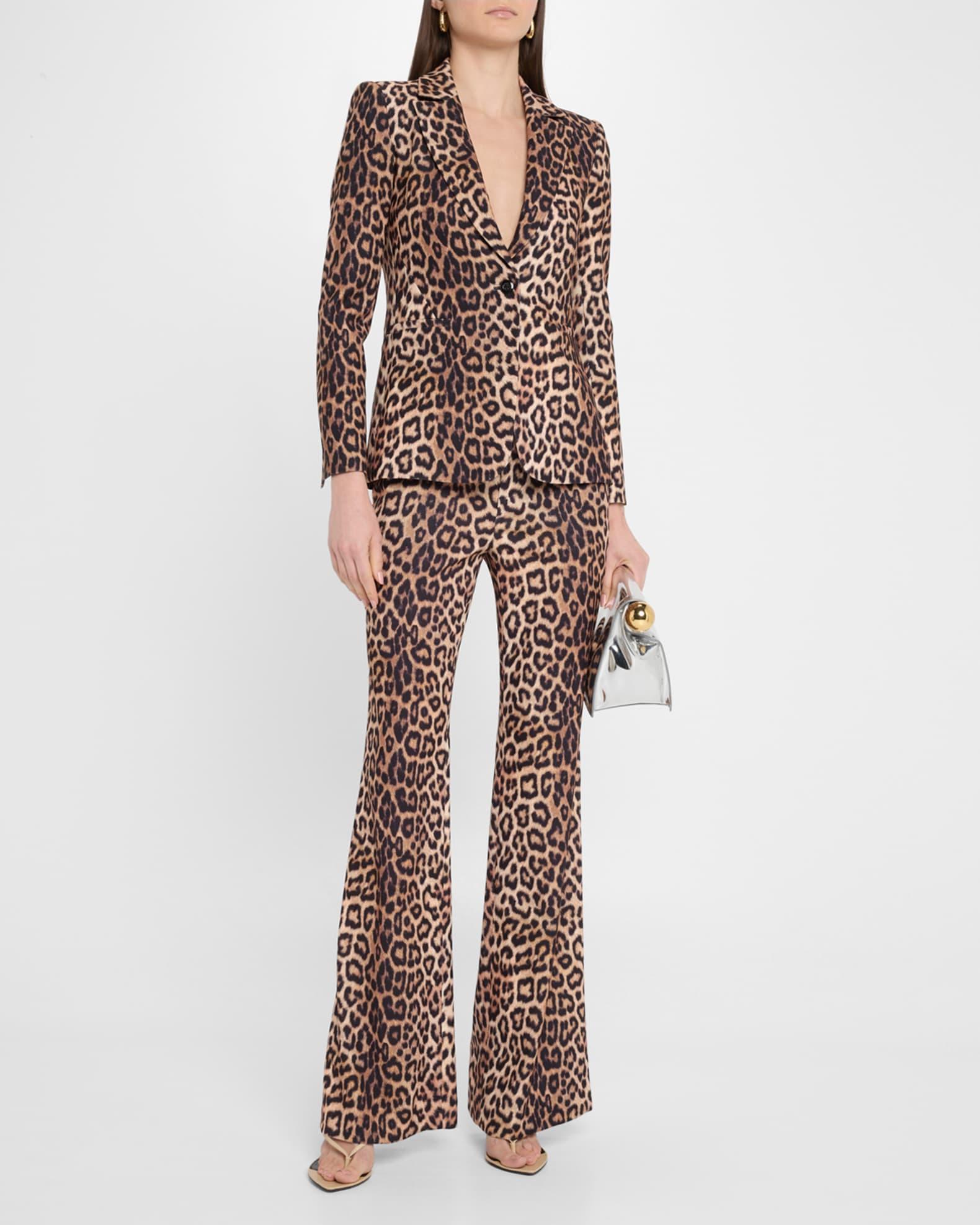 Macey Leopard Fitted Blazer Product Image