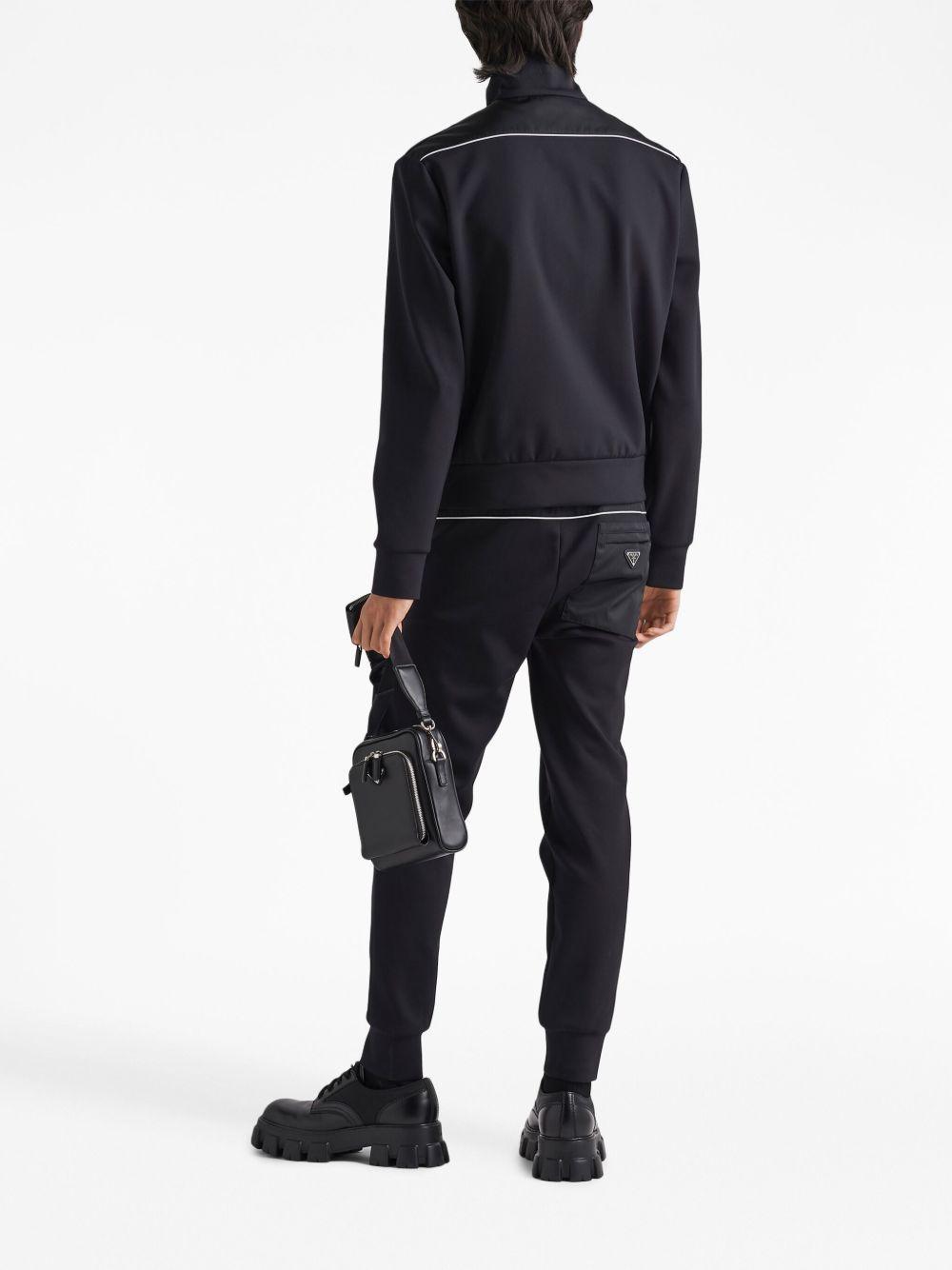 Re-Nylon panelled zip-up jacket Product Image