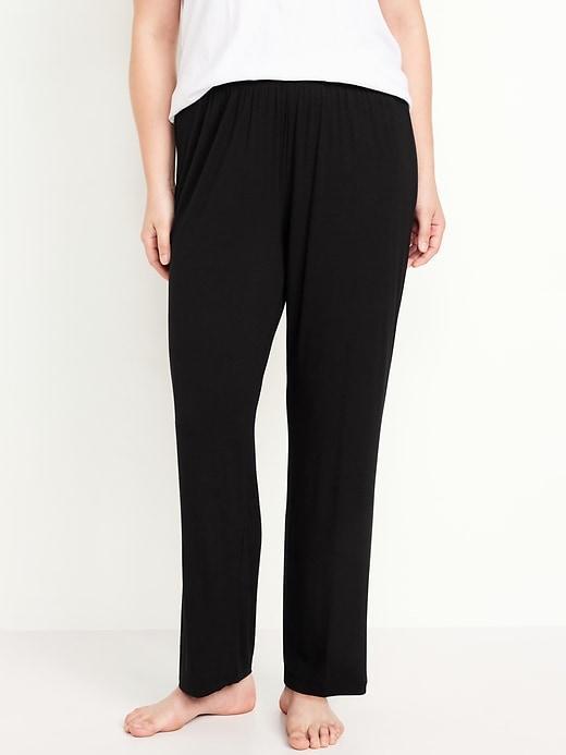 Mid-Rise Knit Jersey Pajama Pant Product Image