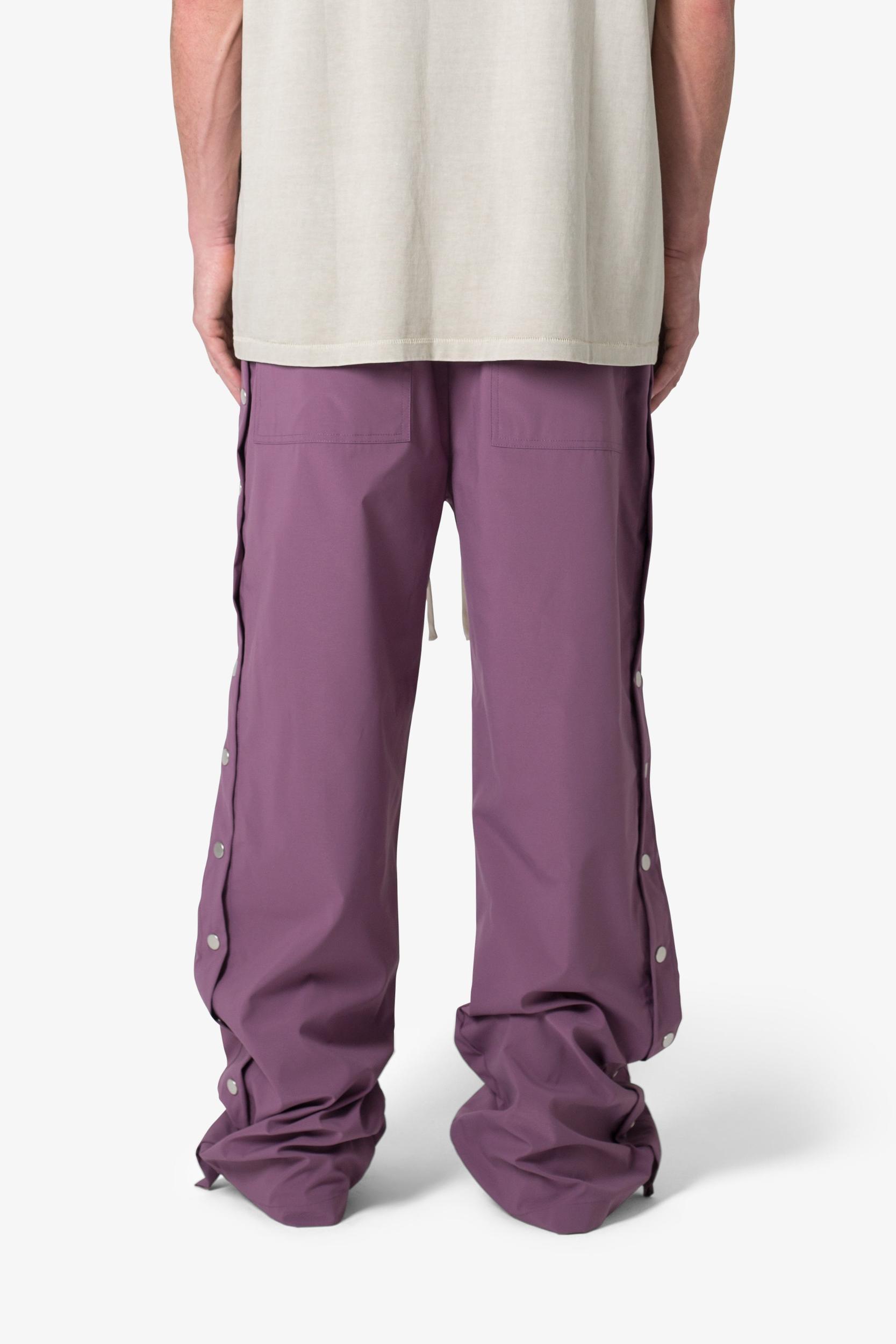Side Snap Nylon Pants - Mauve Product Image
