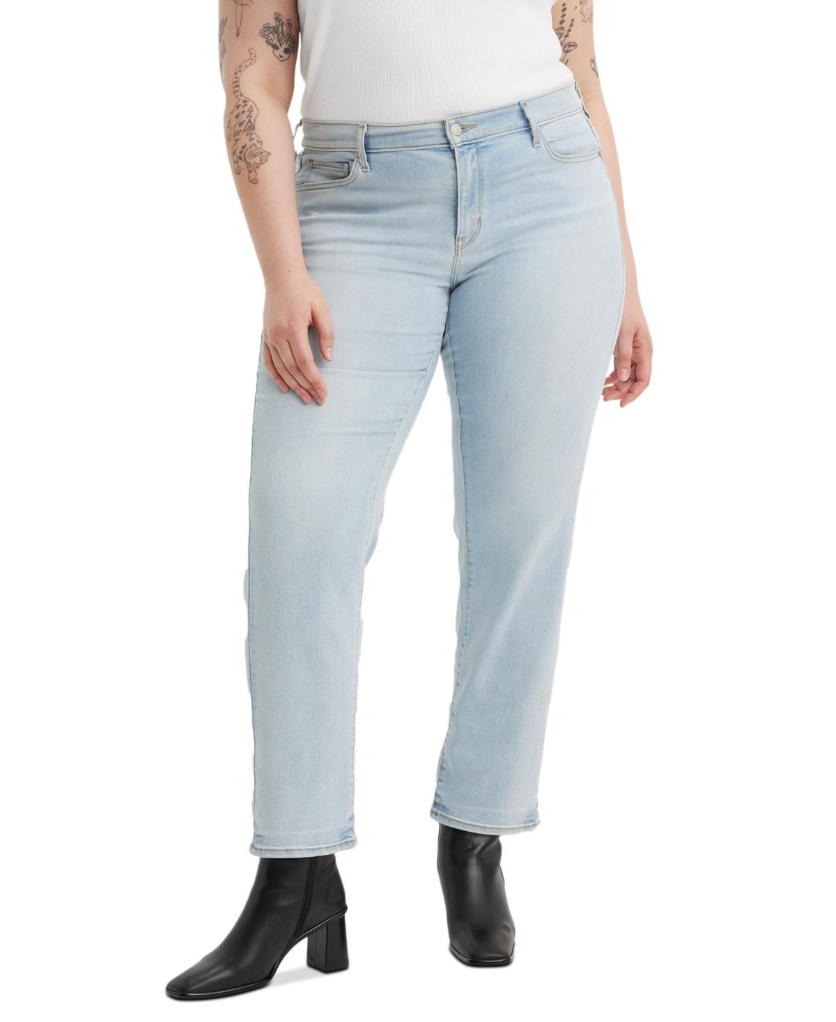 Levis 414 Plus Size Classic Mid Rise Straight Leg Stretch Denim Jeans Product Image