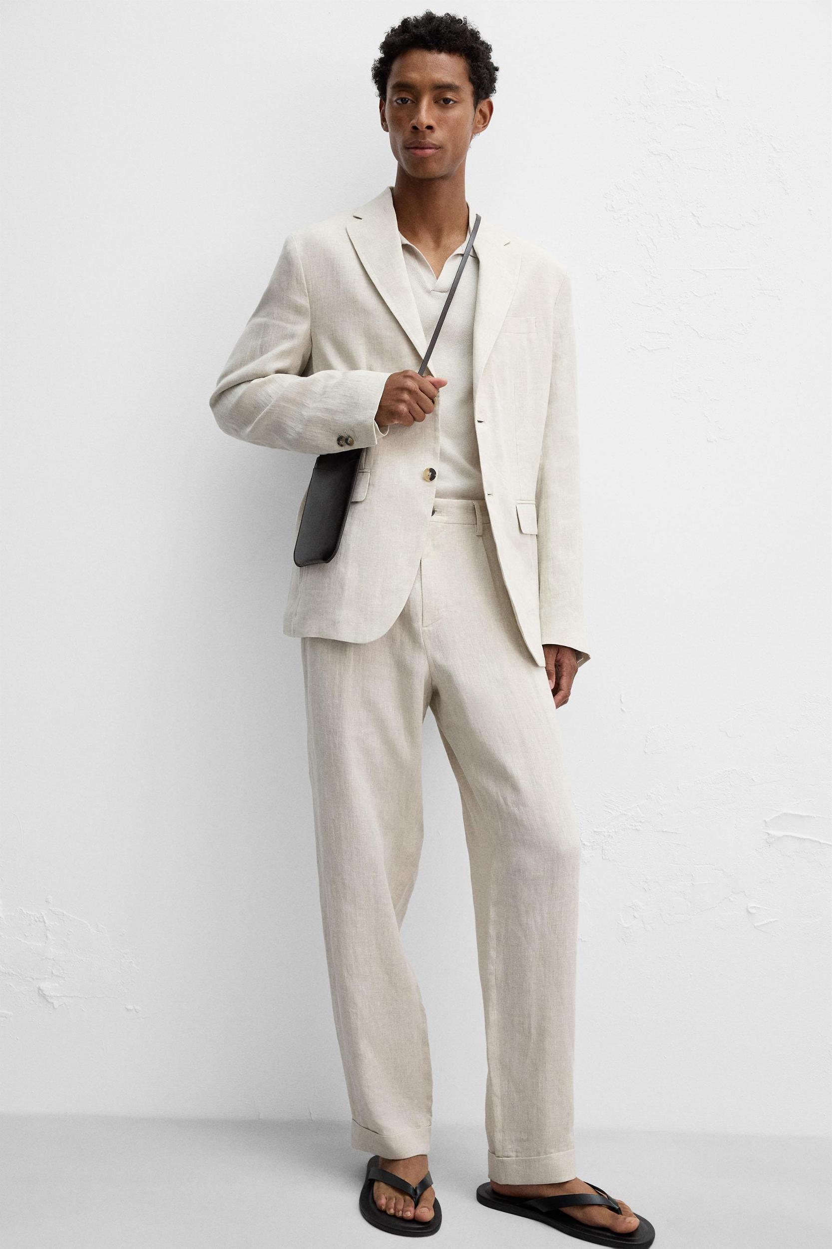 100% LINEN SUIT PANTS Product Image