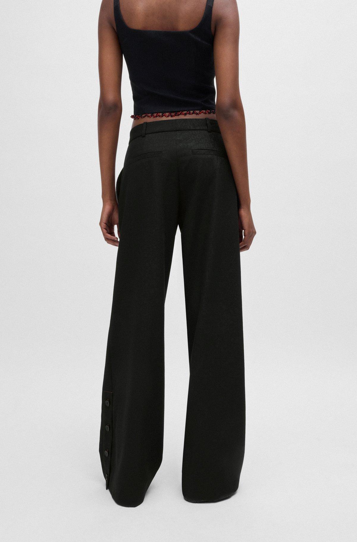 HUGO x Les Benjamins relaxed-fit trousers in jacquard fabric Product Image