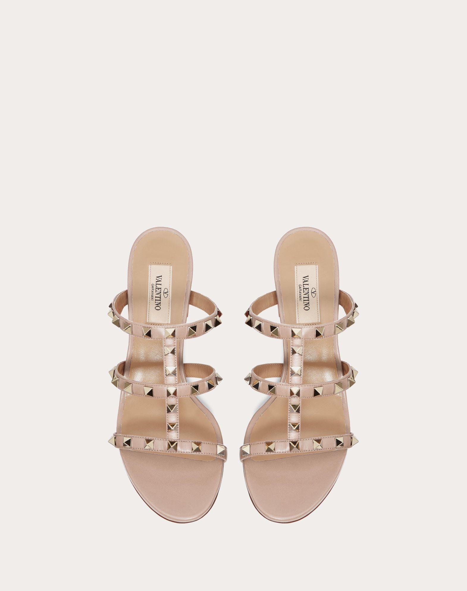 Rockstud Calfskin Leather Slide Sandal 60 Mm Product Image