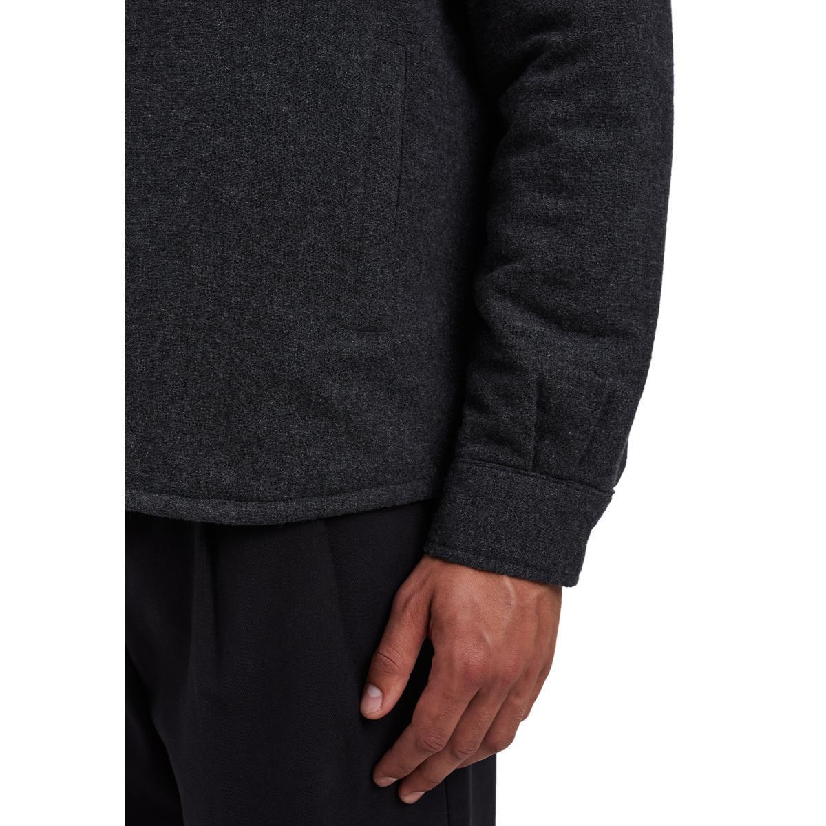 Hjalmer Insulated Wool Overshirt Charcoal Melange Product Image
