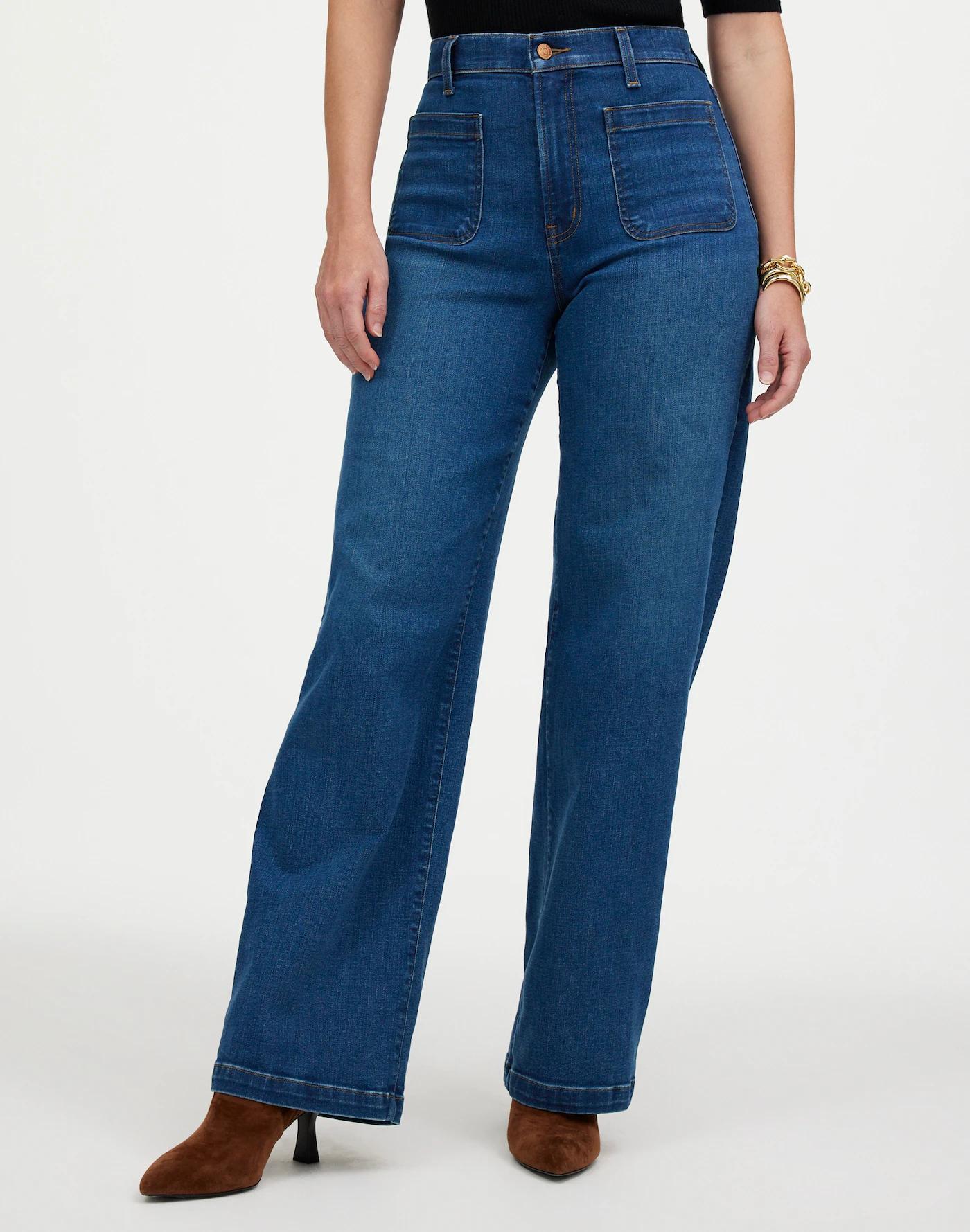 The Curvy Emmett Wide-Leg Jean: Patch Pocket Edition Product Image