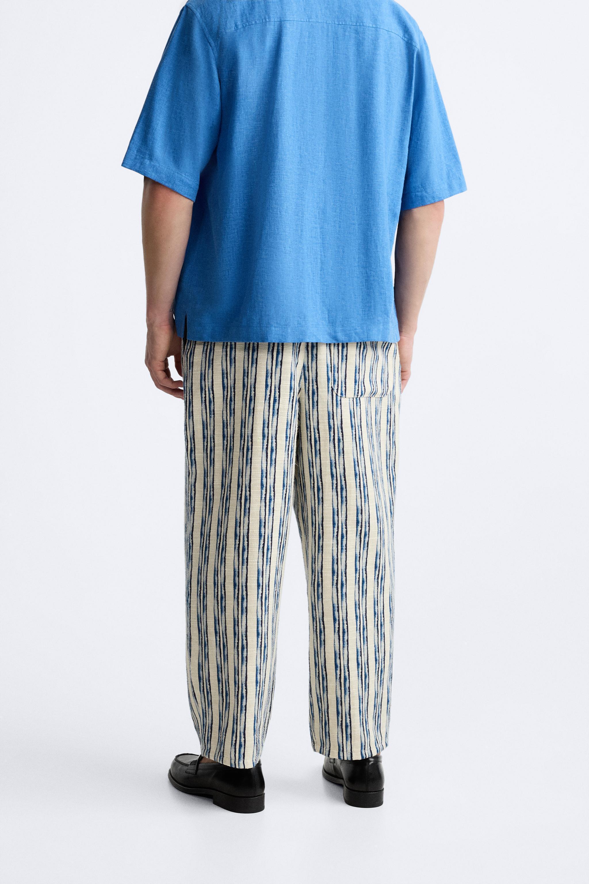 STRIPED JACQUARD PANTS Product Image