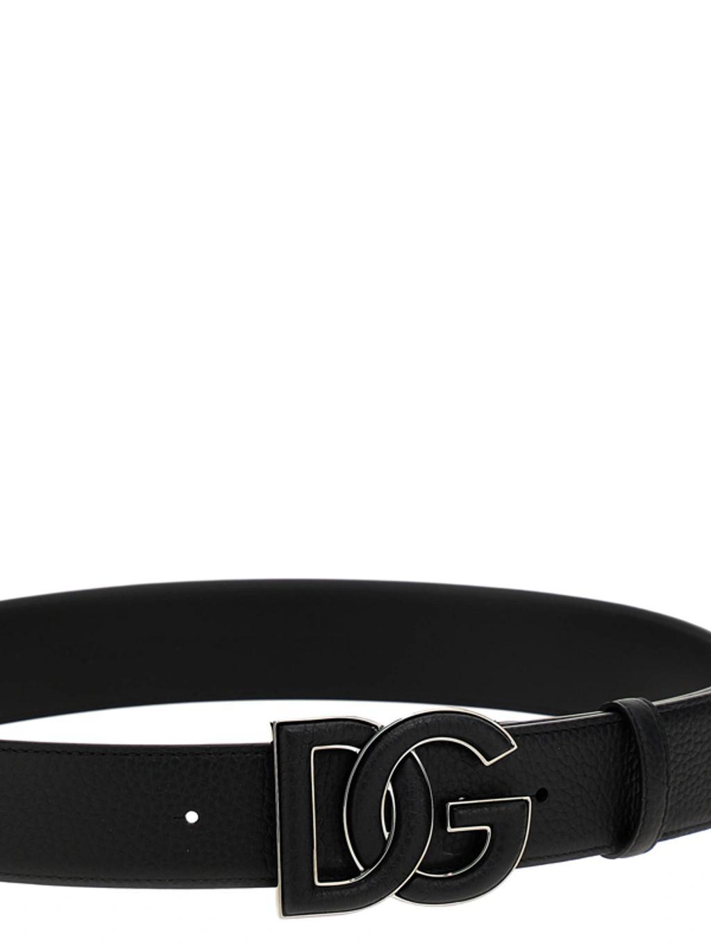 Logo Leather Belt Belts Black Product Image