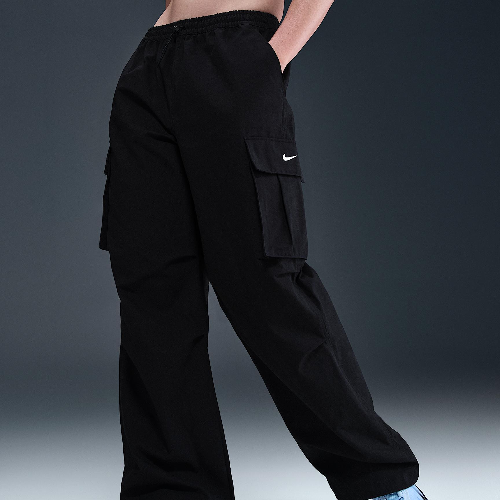 Womens Nike Sportswear Mid-Rise Oversized Woven Cargo Pants | HV1966-010 Product Image