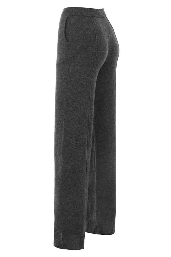 Yalina Charcoal Cashmere Blend Trousers - SALE Product Image