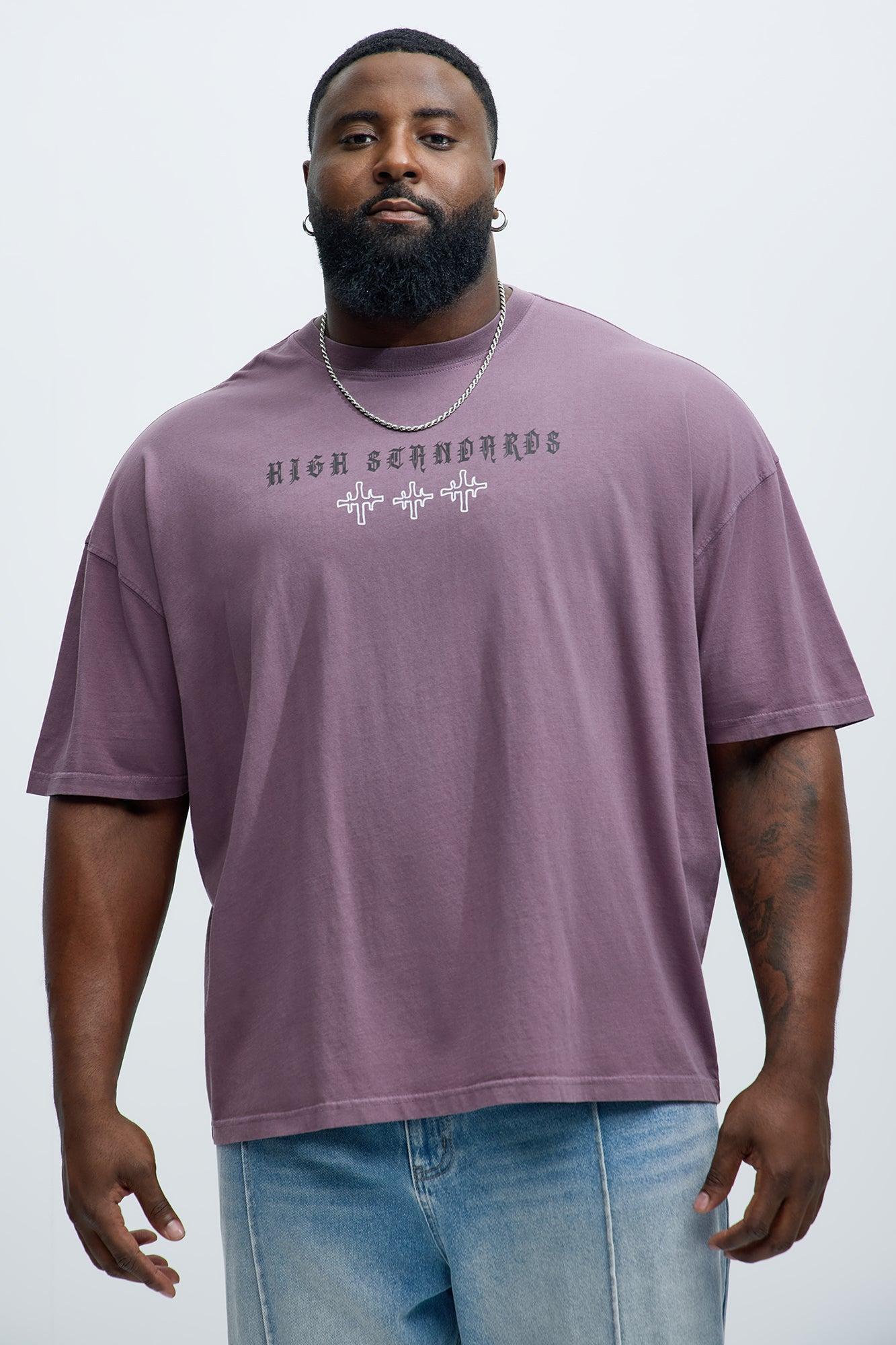 High Standards Oversized Short Sleeve Tee - Purple Product Image