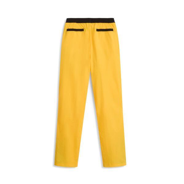 PUMA x PORSCHE Men's Basketball Woven Pants in Sport Yellow/Black Product Image