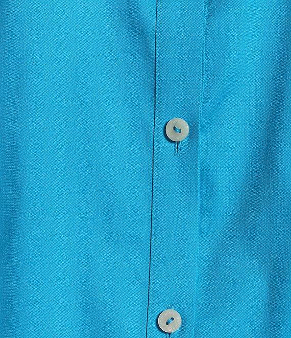 Foxcroft Scarlett Long Sleeve Scallop Hem Button Front Shirt Product Image