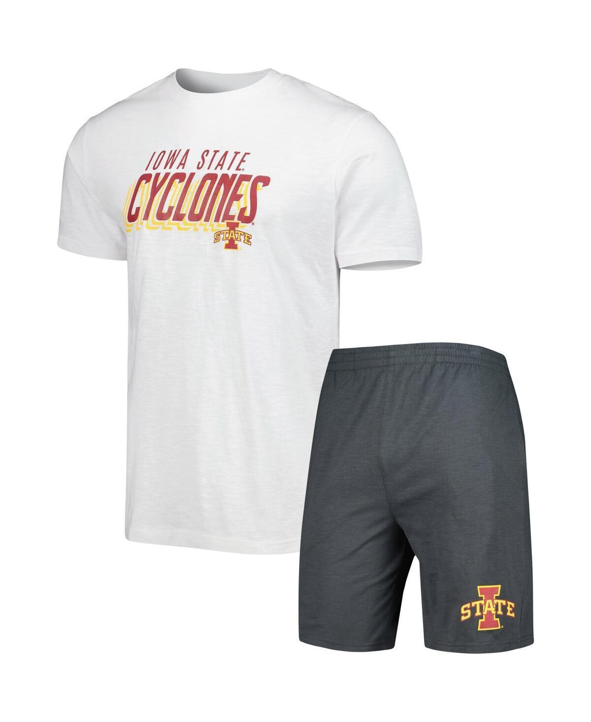 Mens Concepts Sport Charcoal Iowa State Cyclones Downfield T-shirt and Shorts Set - Charcoal Product Image