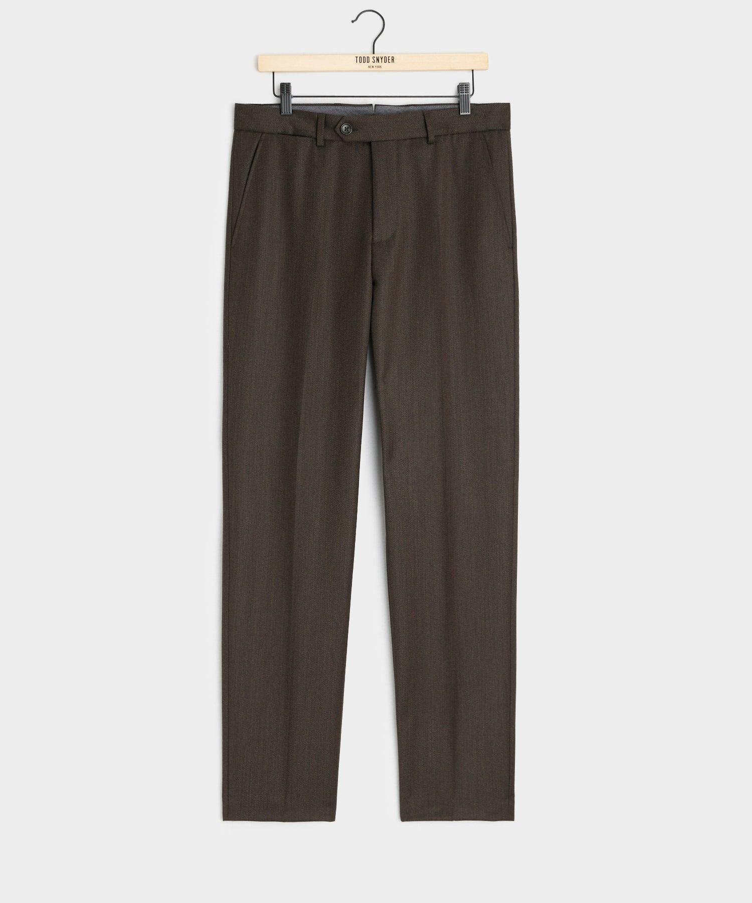 Italian Cavalry Twill Sutton Trouser in Brown Product Image