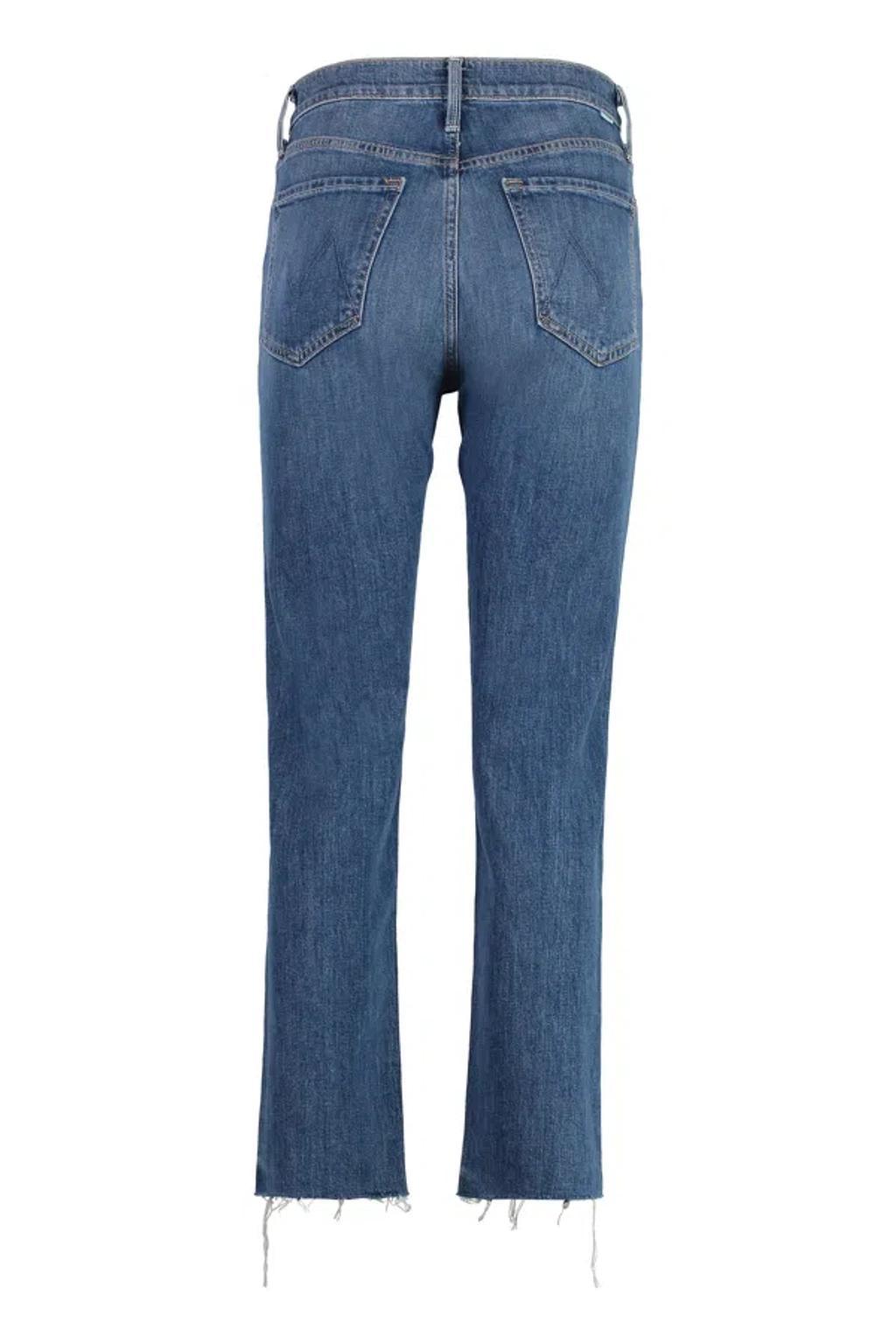 MOTHER The Tomcat Cropped Skinny Jeans In Blue Product Image