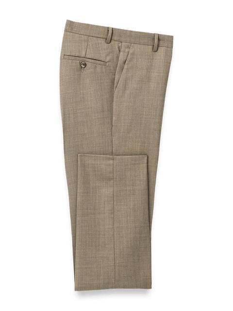 Wool Sharkskin Pants - Light Brown Product Image
