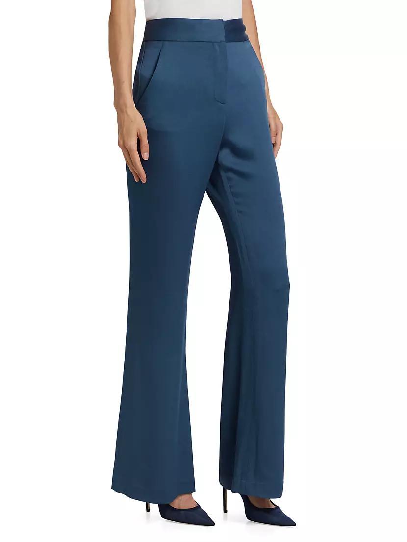 Lebone Satin High-Rise Flared Pants Product Image