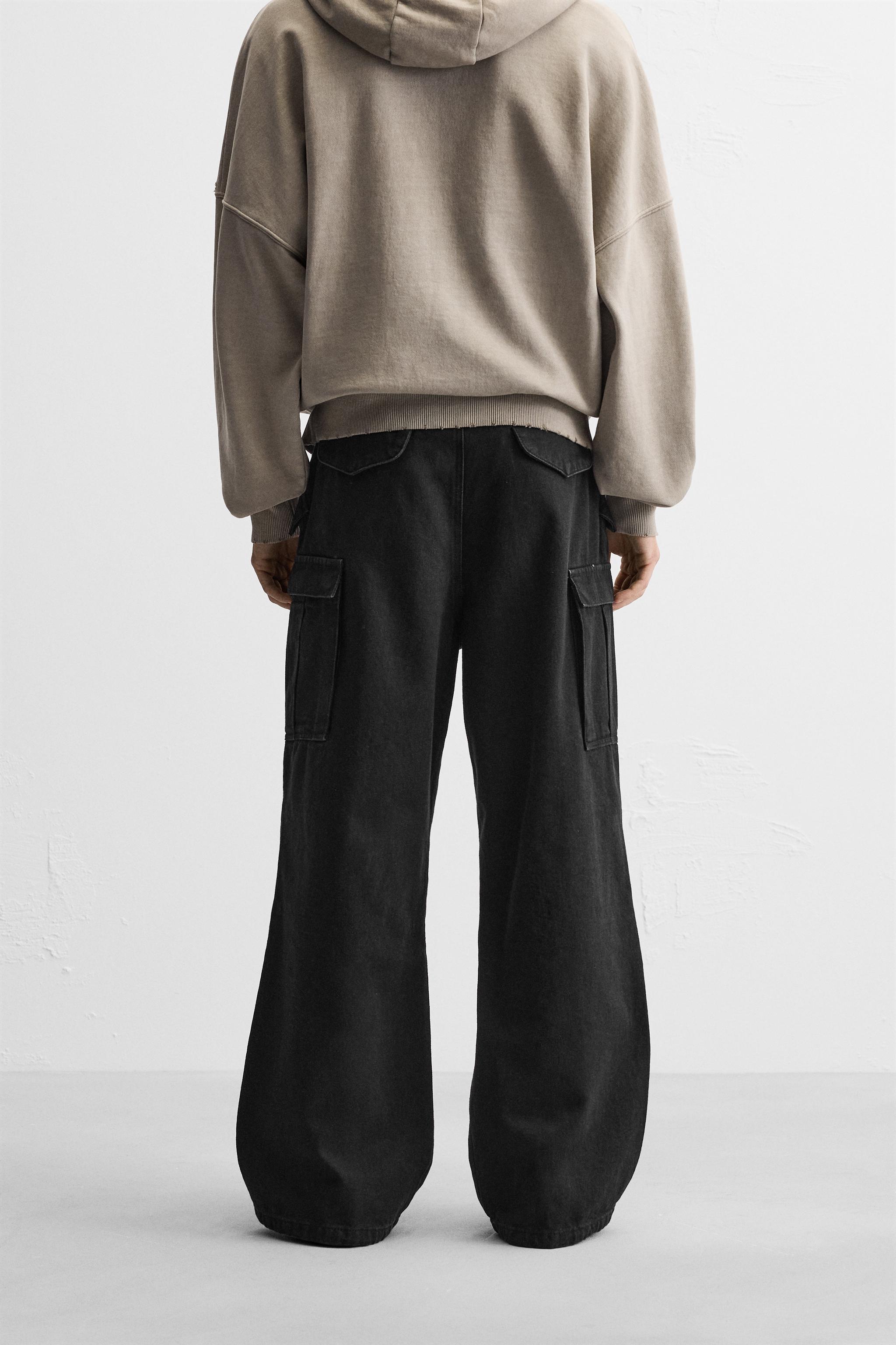 BAGGY FIT DENIM CARGO PANTS Product Image