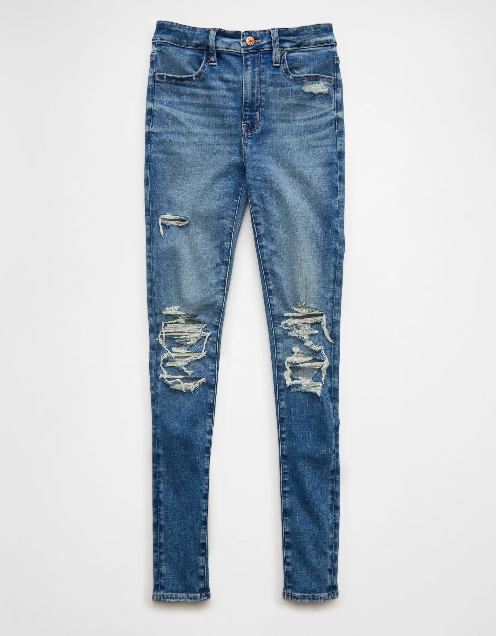 AE Next Level Super High-Waisted Ripped Jegging Product Image