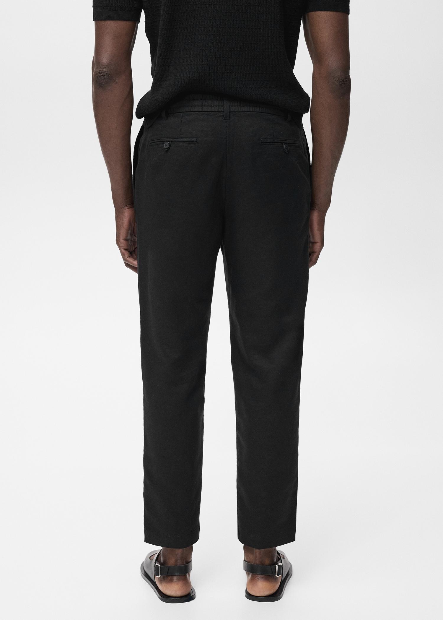Slim-fit pants with drawstring - Men | MANGO USA Product Image