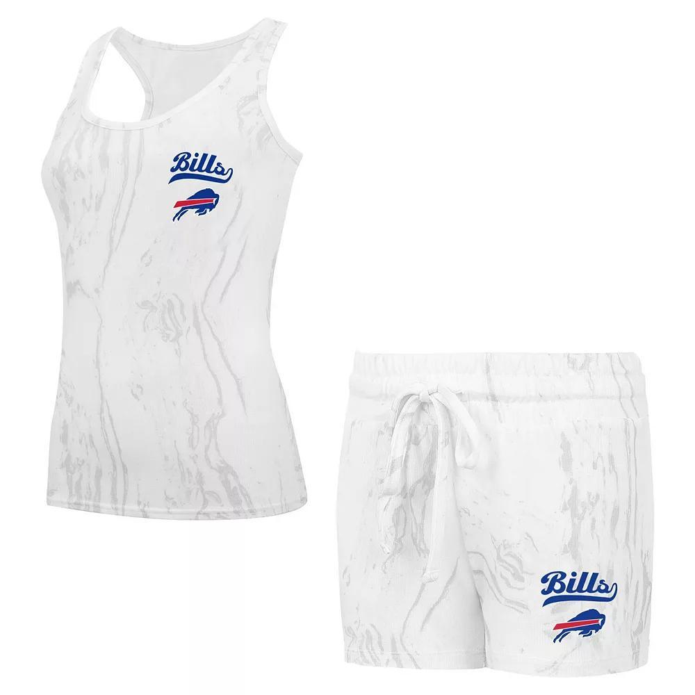 Women's Concepts Sport White Buffalo Bills Plus Size Quartz Tank Top & Shorts Set, Size: 1XL Product Image