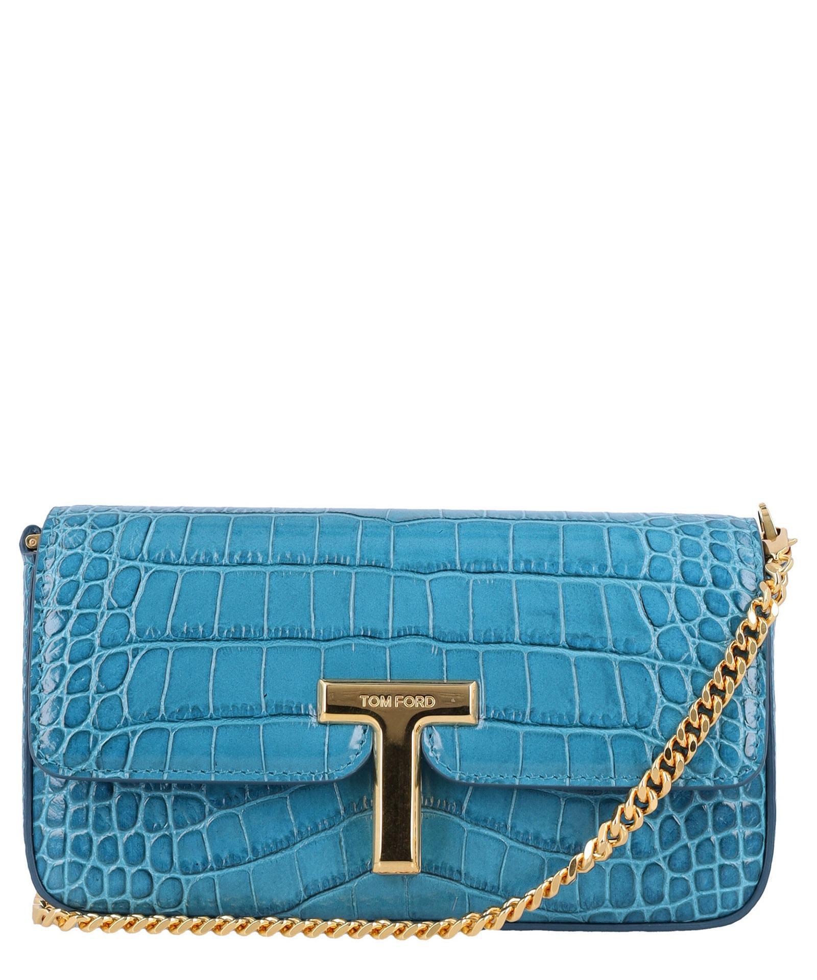 TOM FORD Wallis Mini Shoulder Bag In Lightblue Product Image