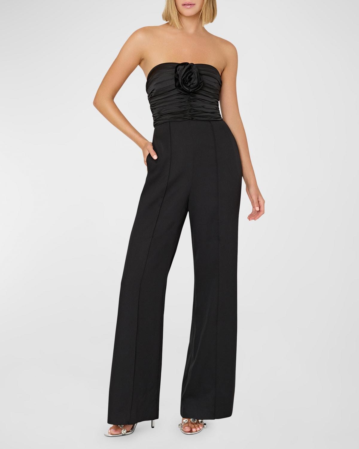 Womens Saoirse Ruched Cady Flared Jumpsuit Product Image