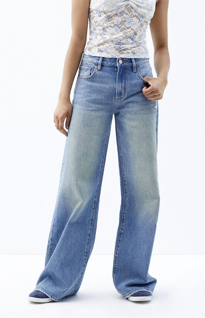 Women's Lena Ripped Low Rise Super Baggy Jeans - Product Image