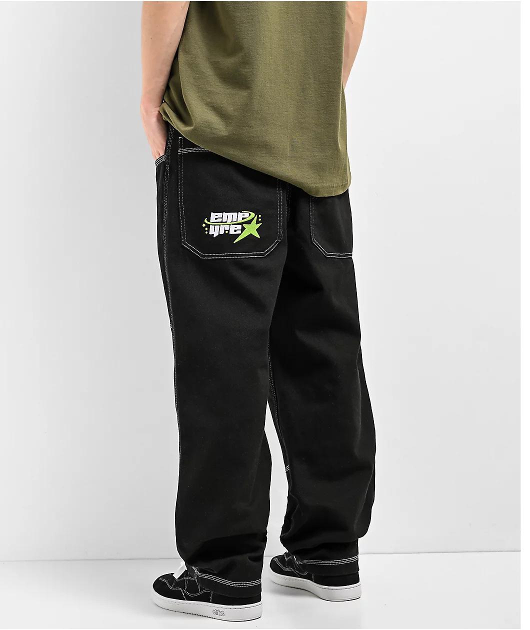 Empyre Y2K Star Black Carpenter Skate Jeans Product Image