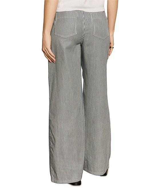 Sanctuary Marine Stripe High Rise Wide Leg Pants Product Image