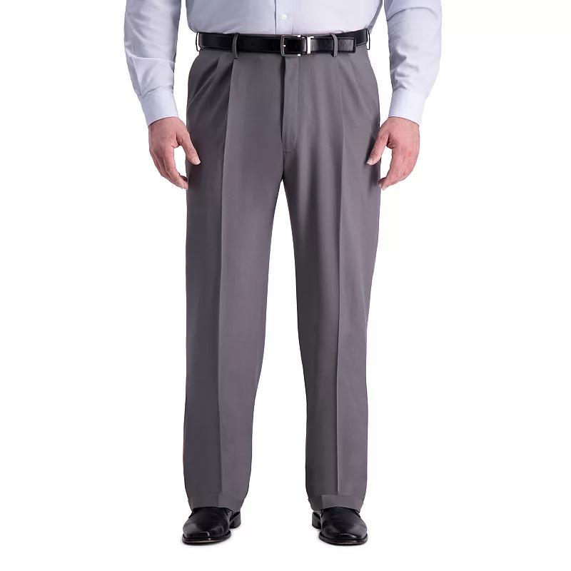 Big & Tall Haggar Premium Comfort Classic-Fit Pleated Hidden Expandable Waistband Dress Pants, Mens Product Image