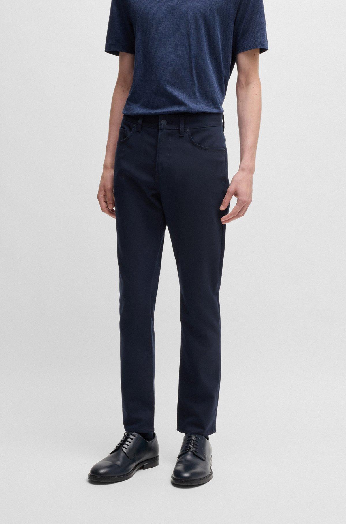 Slim-fit trousers in stretch cotton Product Image