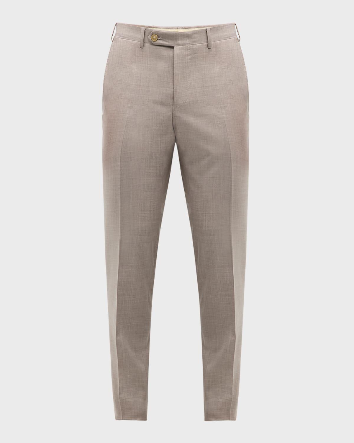 Mens Solid 150s Wool Twill Pants Product Image