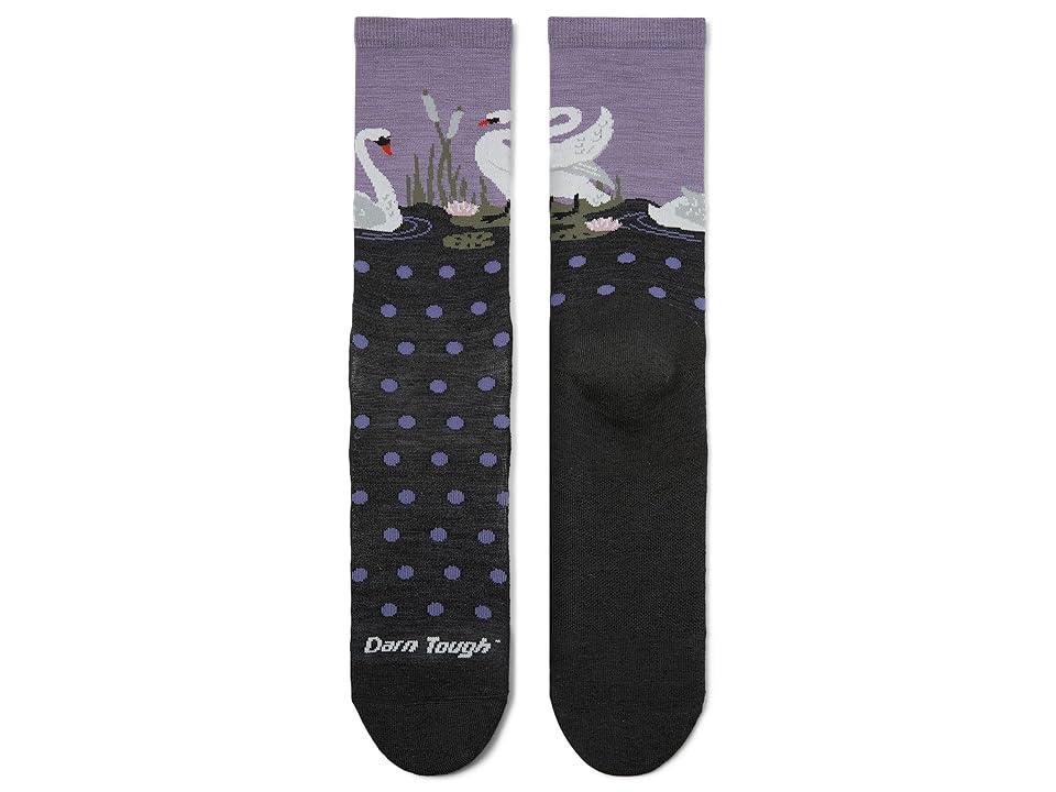 Darn Tough Vermont Wild Life Crew Lightweight with Cushion (Aqua) Women's Crew Cut Socks Shoes Product Image