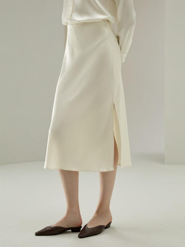 LILYSILK Silk Skirt Pleated - for Women - Black 100% Silk - Luxurious Bias Cut Skirt 16 Product Image