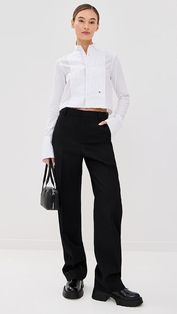 HOMMEGIRLS Cropped Tuxedo Shirt | Shopbop Product Image