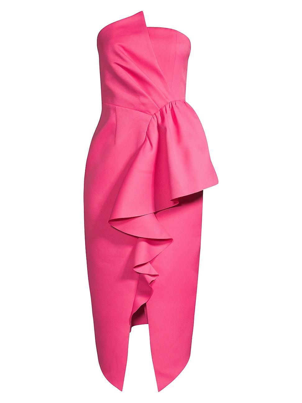 Womens Reception Ruffled Cocktail Dress Product Image