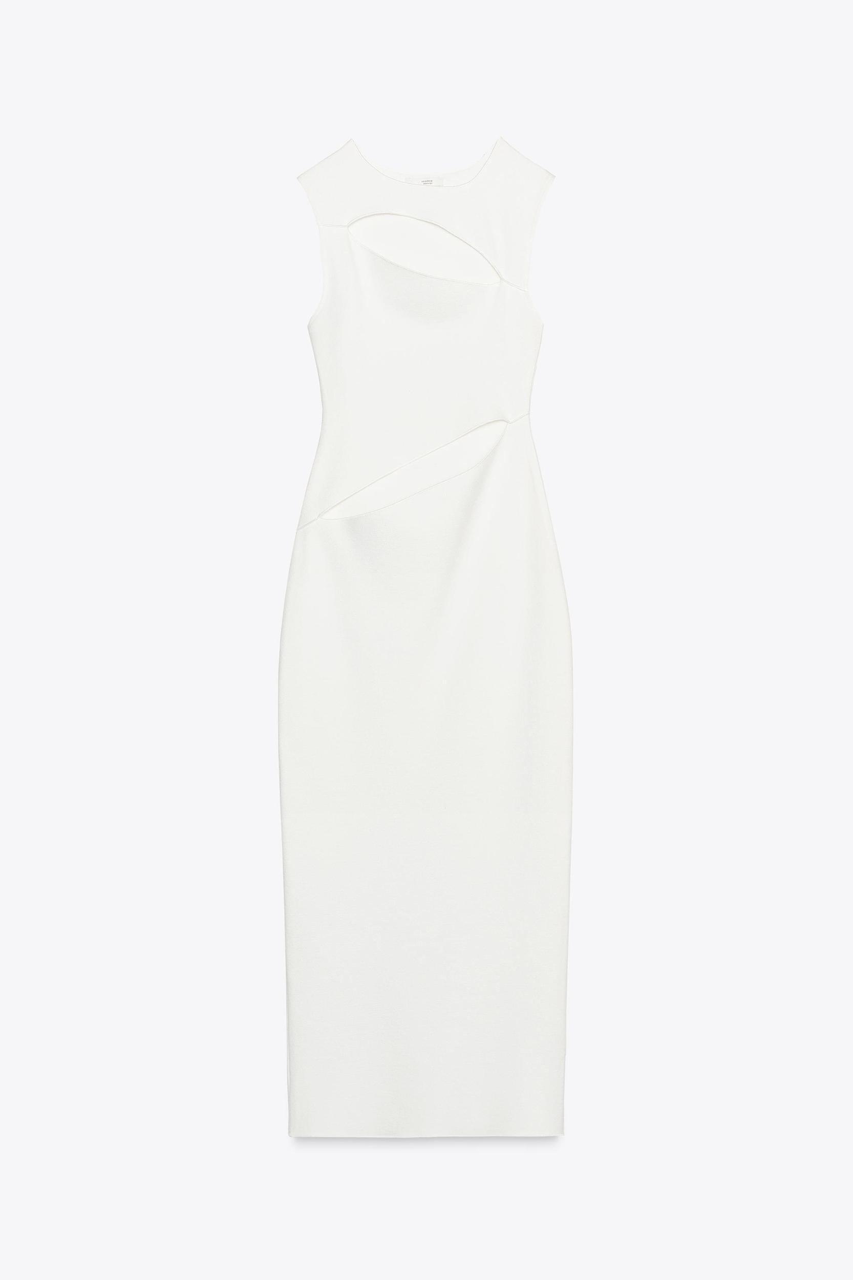 CUT OUT STRETCH MIDI DRESS Product Image