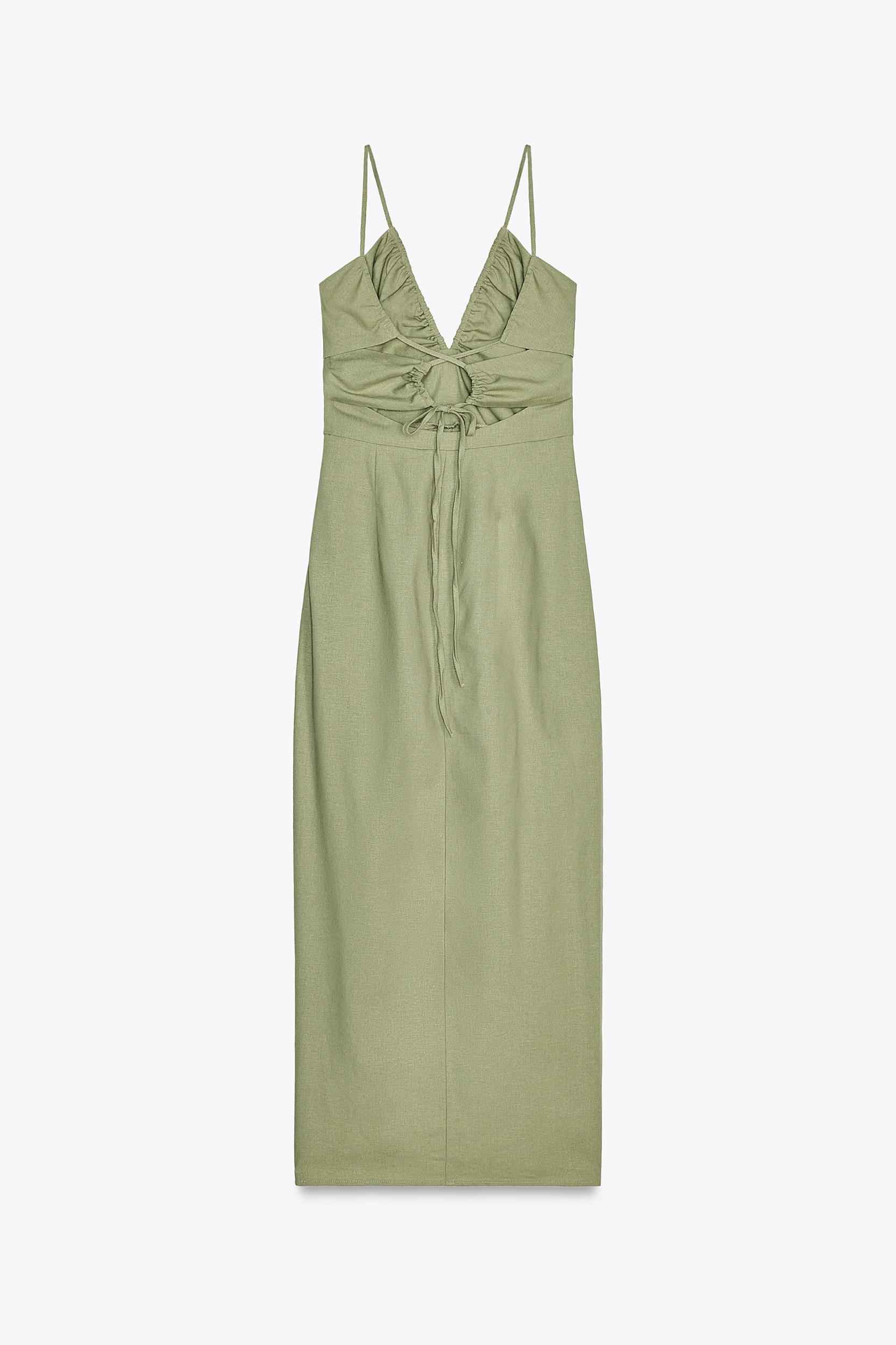 LINEN MIDI DRESS Product Image