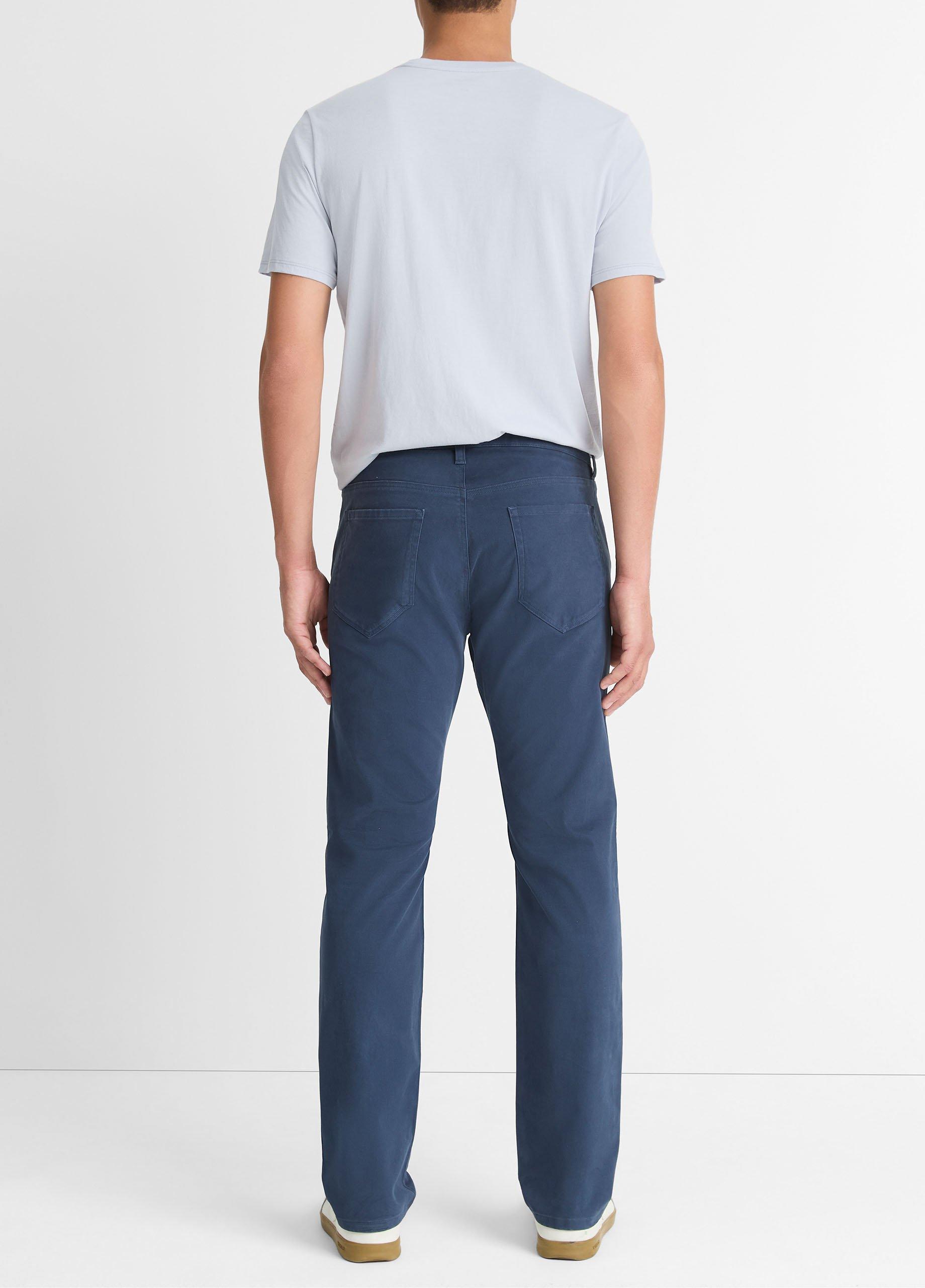 Mens Dylan Slim 5-Pocket Peached Stretch-cotton Pant, Washed Ink, Size 33 Vince Product Image