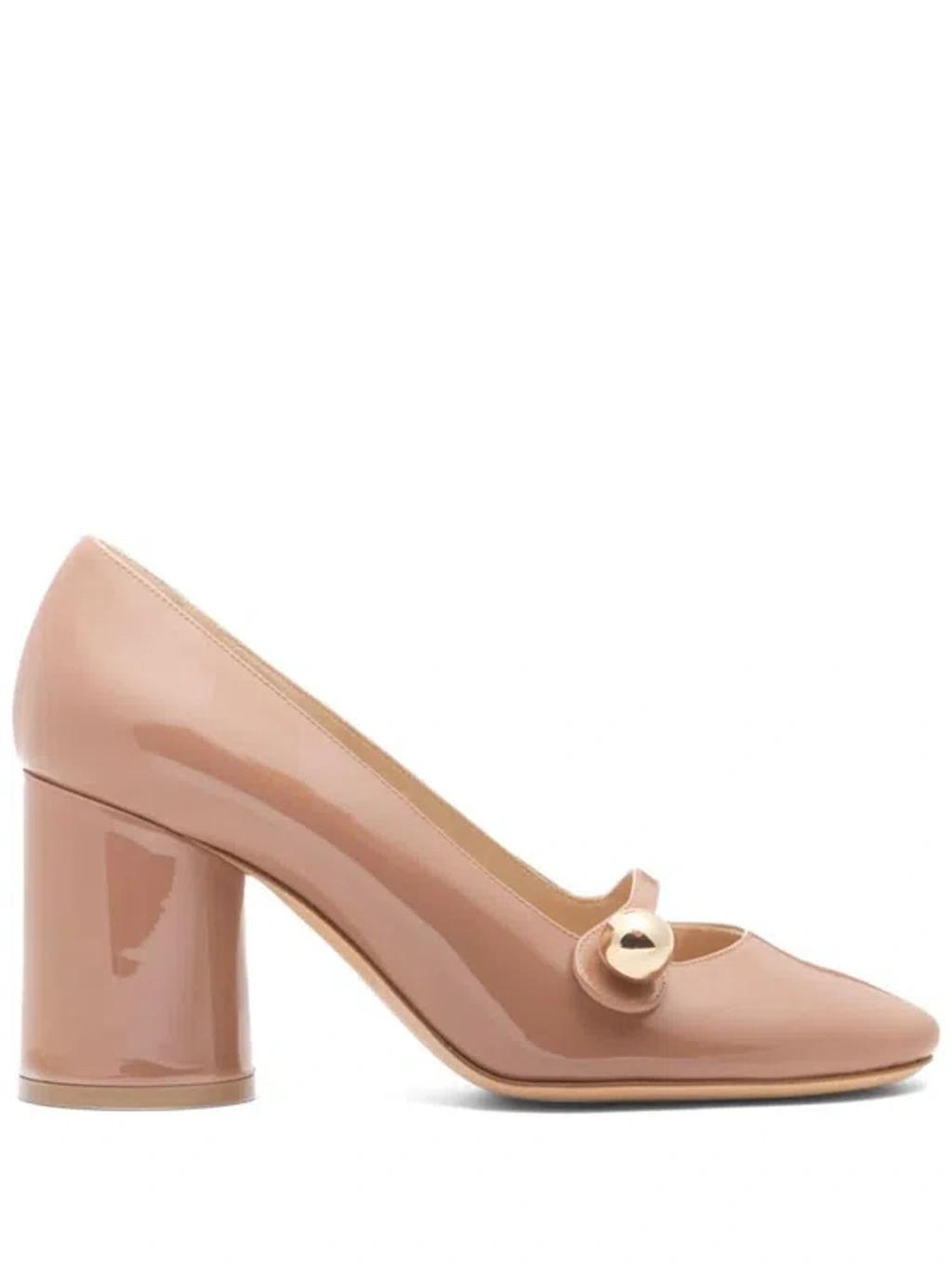 CASADEI Emily Pink Pointed Pumps With Pearl Detail In Patent Leather Woman Product Image