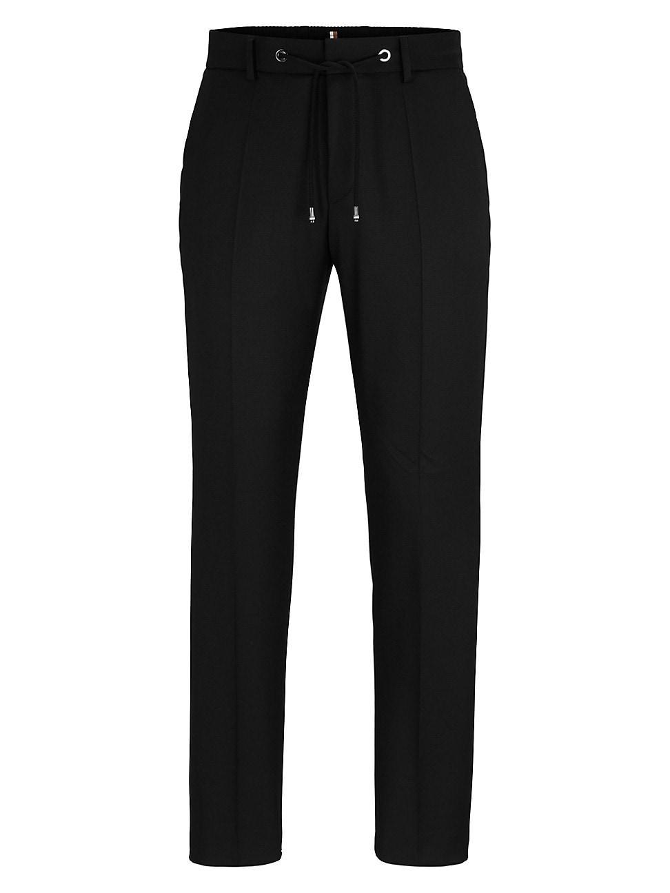 Mens Drawstring Trousers in Virgin Wool Serge Product Image