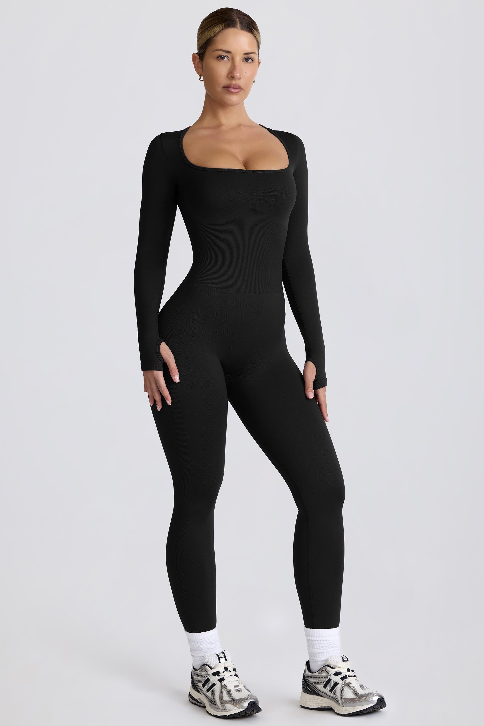 Super Sculpt Seamless Full-Length Jumpsuit in Black Product Image