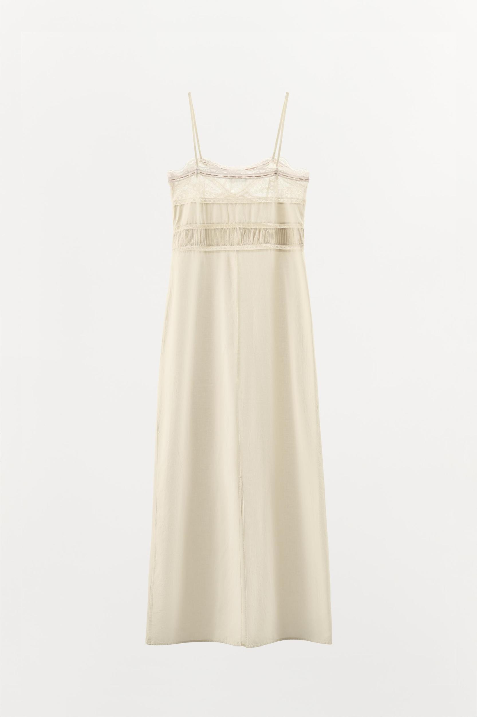 LACE BOW MIDI DRESS Product Image