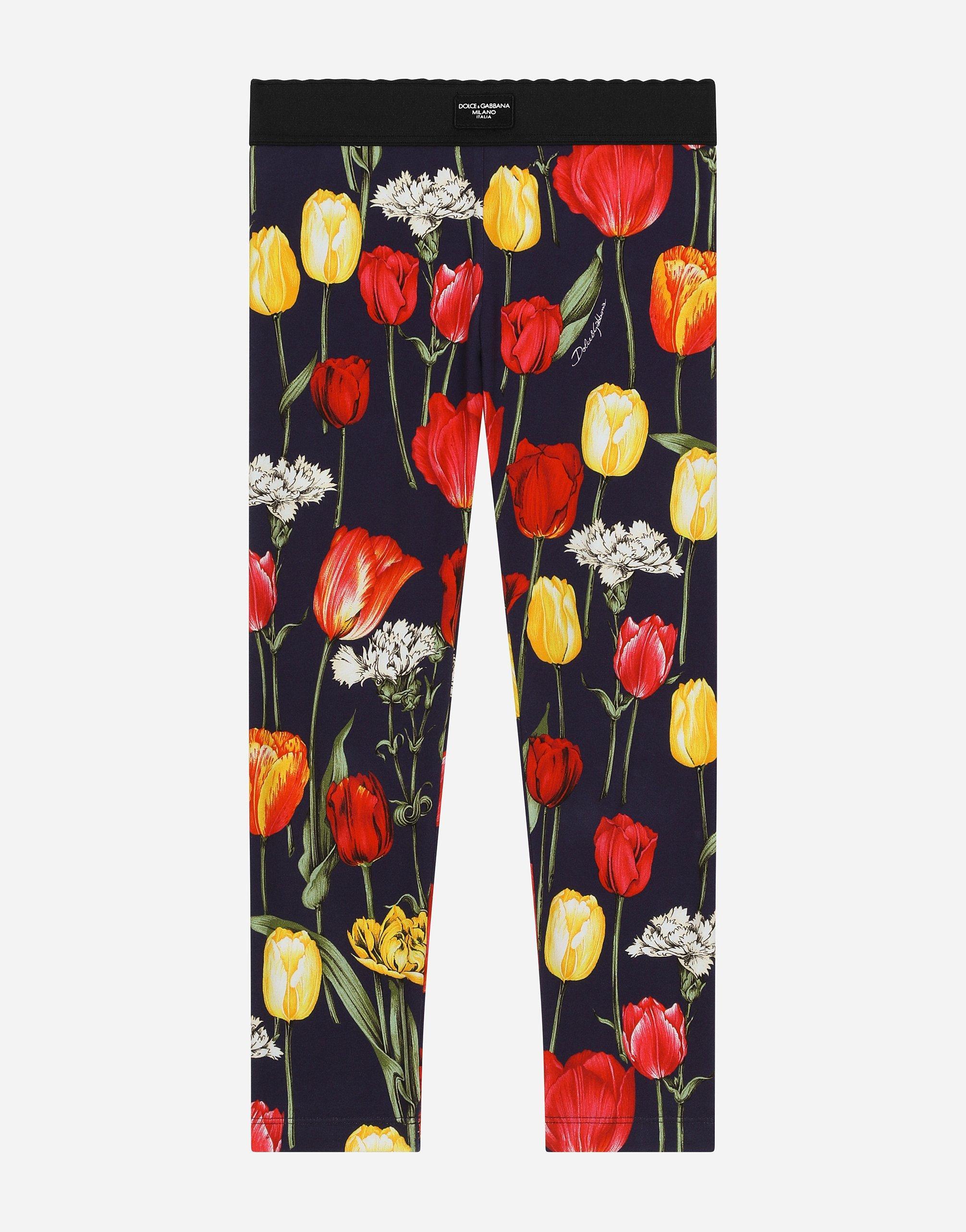 DOLCE & GABBANA Interlock Leggings With Tulip Print Product Image