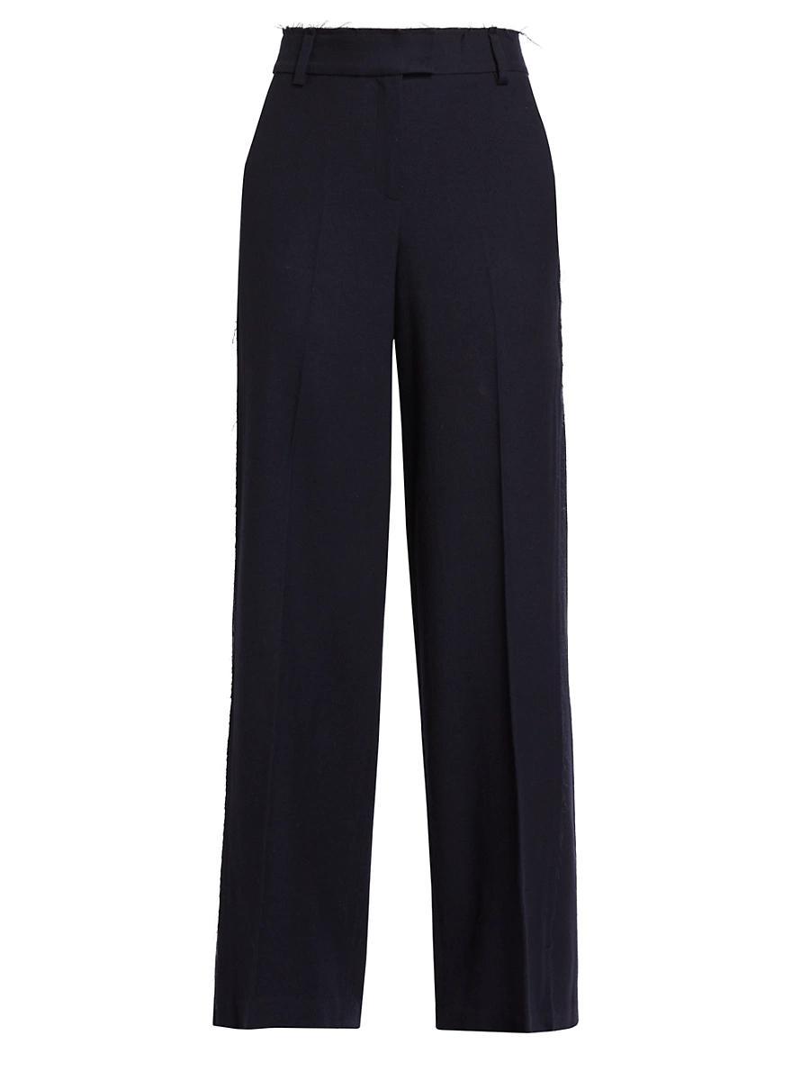 Womens Wool Crepe Low-Rise Pants Product Image