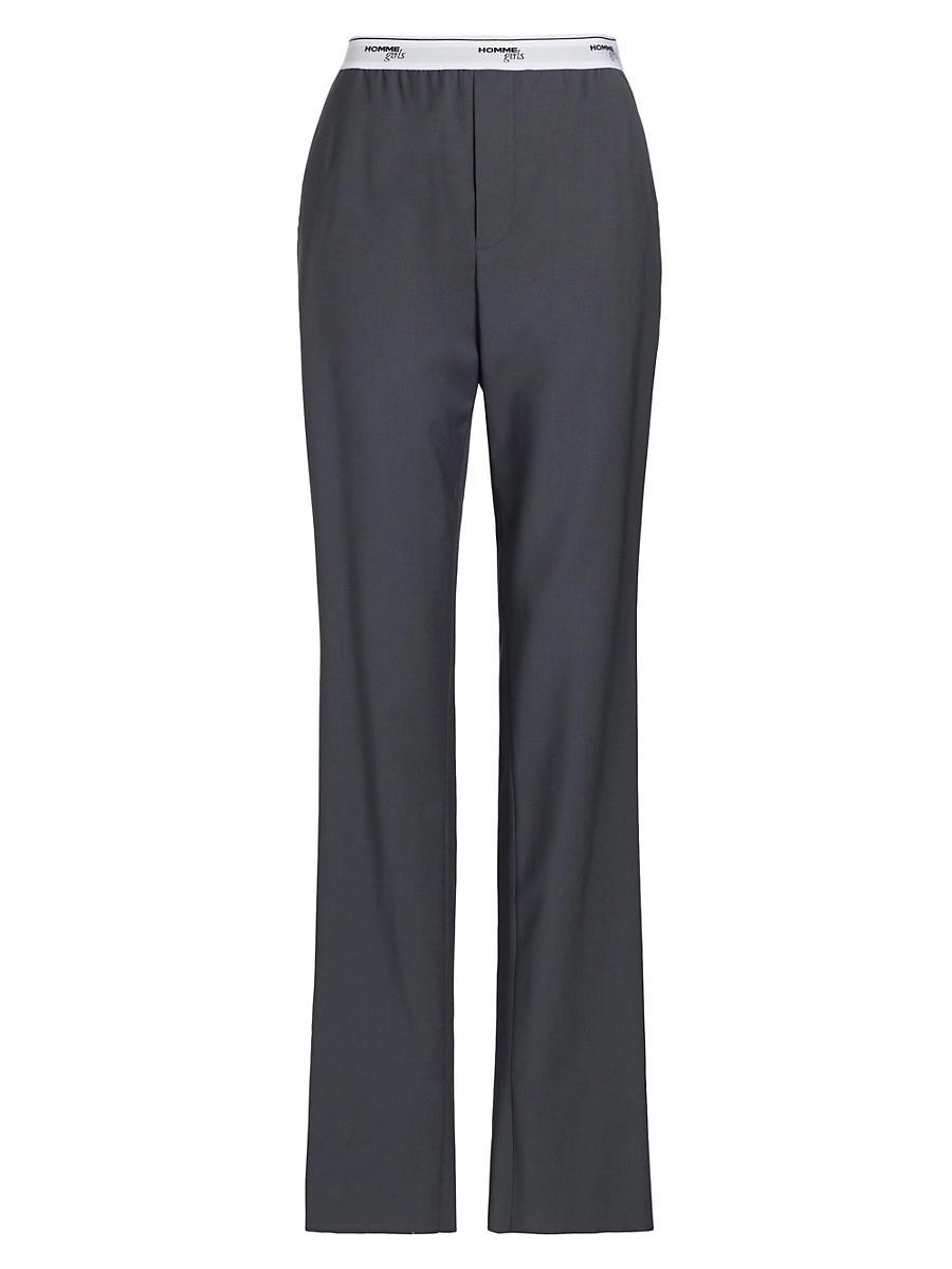 Womens Classic Pants In Grey Product Image